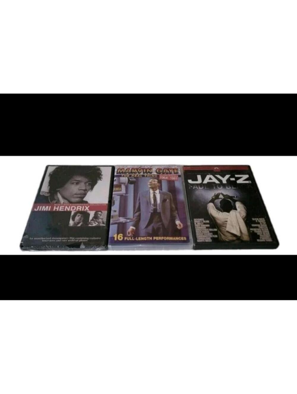 Jay Z Marvin Gaye Jimi Hendrix Music DVD'S New And Used Rap Rock R&B  Lot Of 3